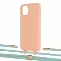 Чехол Upex Alter Eyelets for iPhone 11 Tangerine with Twine Pistachio and Fausset Gold (UP106680)