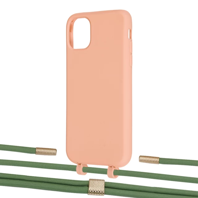 Чехол Upex Alter Eyelets for iPhone 11 Tangerine with Twine Mint and Fausset Gold (UP106682)