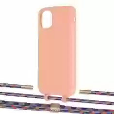 Чехол Upex Alter Eyelets for iPhone 11 Tangerine with Twine Blue Sunset and Fausset Gold (UP106686)