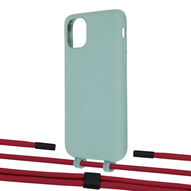 Чохол Upex Alter Eyelets for iPhone 11 Basil with Twine Red and Fausset Matte Black (UP106694)