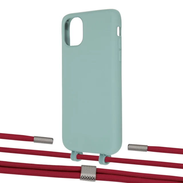 Чохол Upex Alter Eyelets for iPhone 11 Basil with Twine Red and Fausset Silver (UP106711)