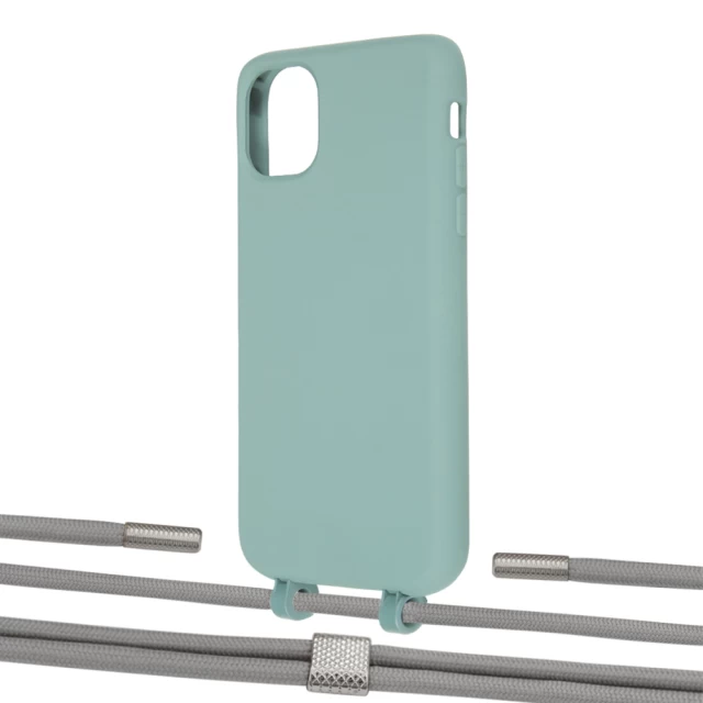 Чехол Upex Alter Eyelets for iPhone 11 Basil with Twine Gray and Fausset Silver (UP106715)