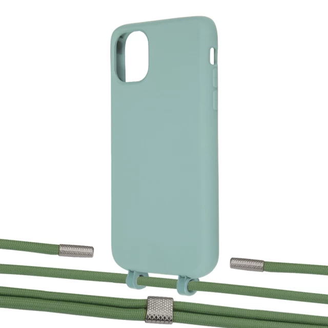 Чохол Upex Alter Eyelets for iPhone 11 Basil with Twine Mint and Fausset Silver (UP106716)