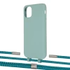 Чохол Upex Alter Eyelets for iPhone 11 Basil with Twine Cyan and Fausset Silver (UP106718)