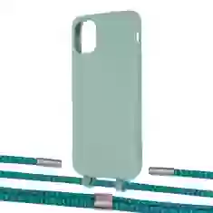 Чехол Upex Alter Eyelets for iPhone 11 Basil with Twine Cyan and Fausset Silver (UP106718)