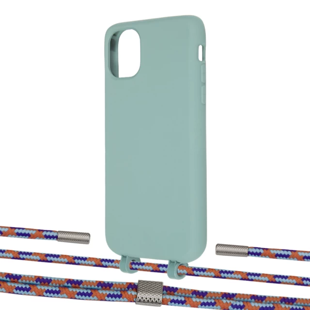 Чехол Upex Alter Eyelets for iPhone 11 Basil with Twine Blue Sunset and Fausset Silver (UP106720)