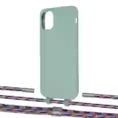 Чехол Upex Alter Eyelets for iPhone 11 Basil with Twine Blue Sunset and Fausset Silver (UP106720)