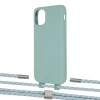 Чехол Upex Alter Eyelets for iPhone 11 Basil with Twine Turquoise and Fausset Silver (UP106721)