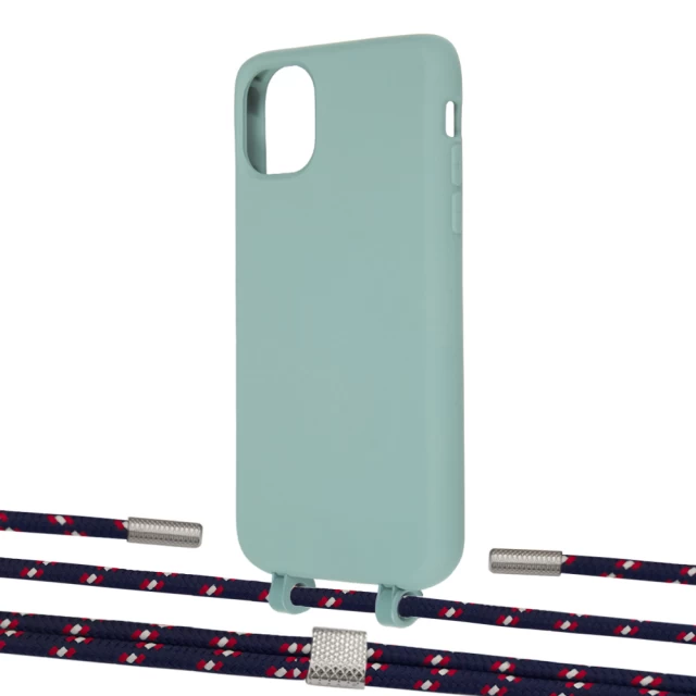 Чохол Upex Alter Eyelets for iPhone 11 Basil with Twine Blue Marine and Fausset Silver (UP106722)