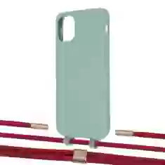 Чохол Upex Alter Eyelets for iPhone 11 Basil with Twine Red and Fausset Gold (UP106728)