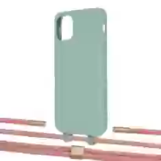 Чохол Upex Alter Eyelets for iPhone 11 Basil with Twine Cantaloupe and Fausset Gold (UP106729)