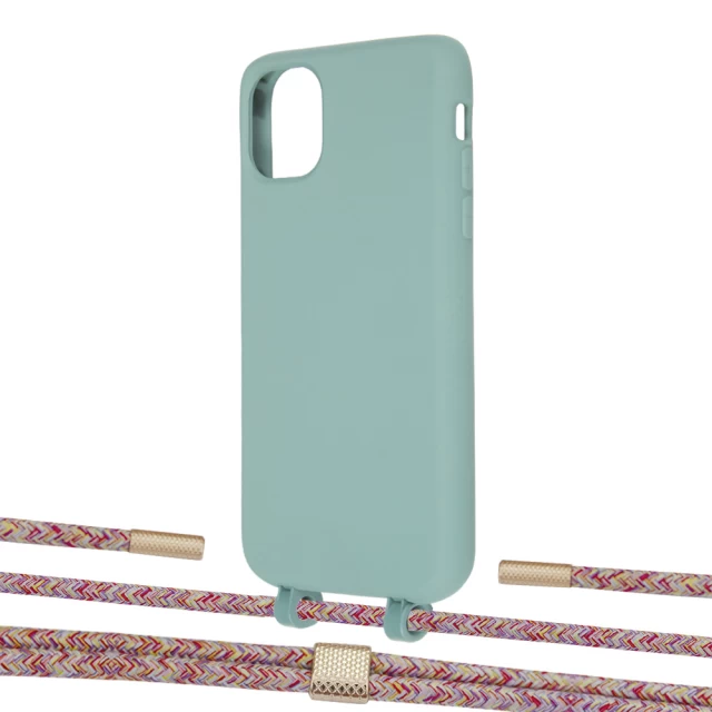 Чохол Upex Alter Eyelets for iPhone 11 Basil with Twine Mulberry and Fausset Gold (UP106734)