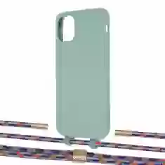 Чохол Upex Alter Eyelets for iPhone 11 Basil with Twine Blue Sunset and Fausset Gold (UP106737)