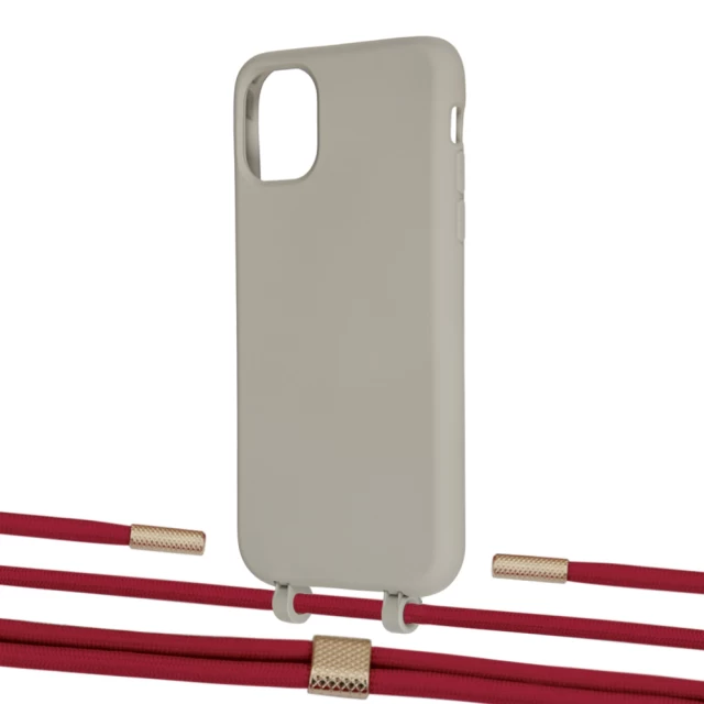 Чохол Upex Alter Eyelets for iPhone 11 Anchor with Twine Red and Fausset Gold (UP106779)