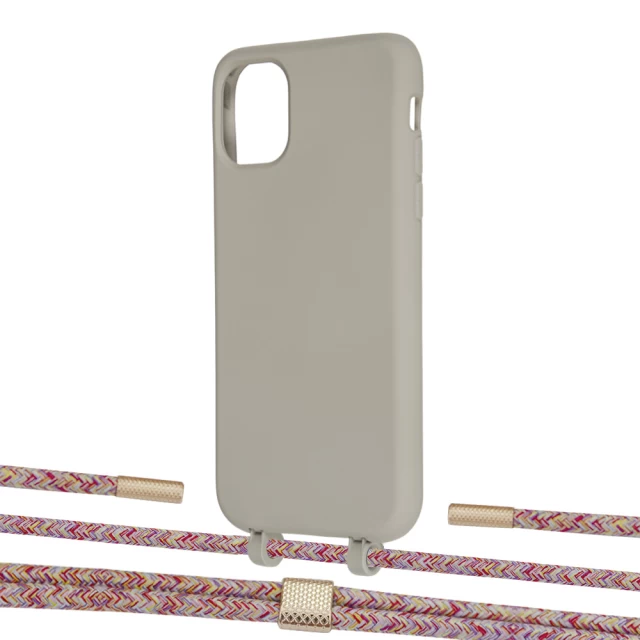 Чохол Upex Alter Eyelets for iPhone 11 Anchor with Twine Mulberry and Fausset Gold (UP106785)