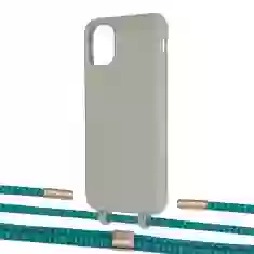 Чохол Upex Alter Eyelets for iPhone 11 Anchor with Twine Cyan and Fausset Gold (UP106786)