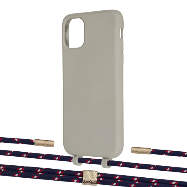 Чехол Upex Alter Eyelets for iPhone 11 Anchor with Twine Blue Marine and Fausset Gold (UP106790)