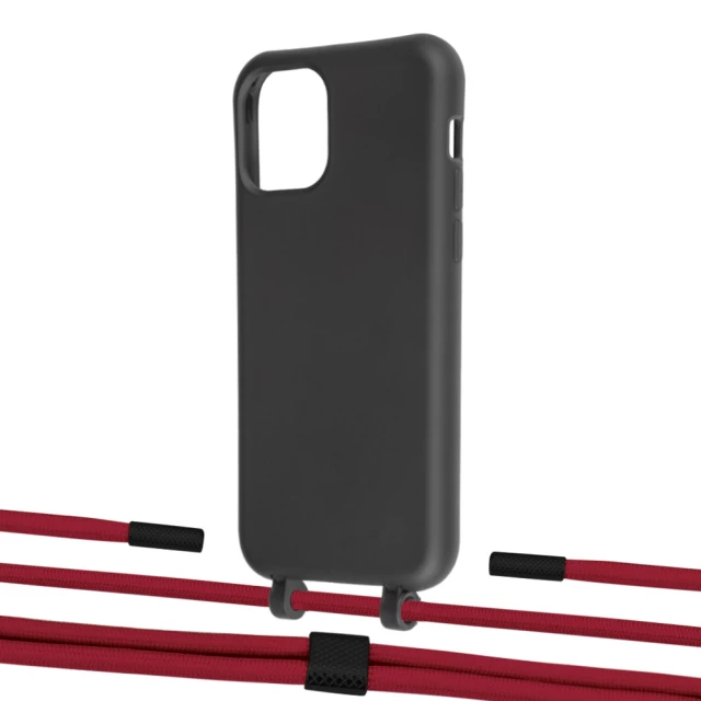 Чохол Upex Alter Eyelets for iPhone 11 Pro Onyx with Twine Red and Fausset Matte Black (UP106796)