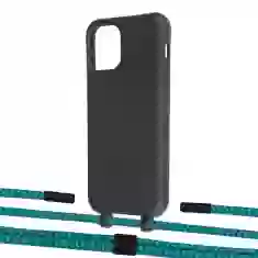 Чехол Upex Alter Eyelets for iPhone 11 Pro Onyx with Twine Cyan and Fausset Matte Black (UP106803)