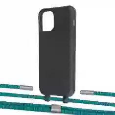 Чохол Upex Alter Eyelets for iPhone 11 Pro Onyx with Twine Cyan and Fausset Silver (UP106820)