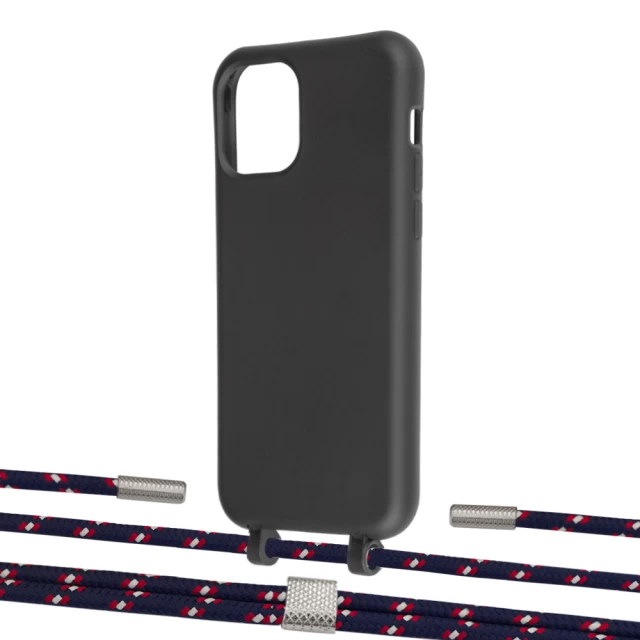 Чохол Upex Alter Eyelets for iPhone 11 Pro Onyx with Twine Blue Marine and Fausset Silver (UP106824)