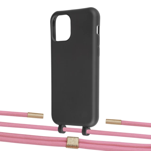 Чохол Upex Alter Eyelets for iPhone 11 Pro Onyx with Twine Coral and Fausset Gold (UP106829)