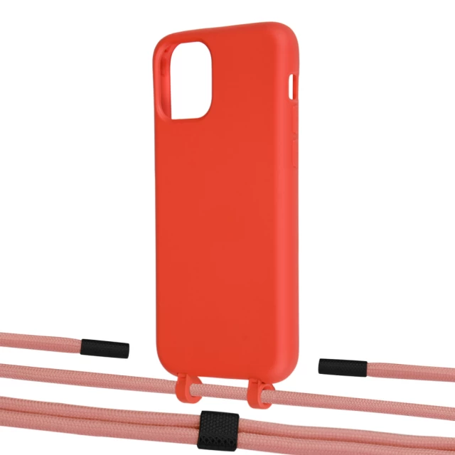 Чохол Upex Alter Eyelets for iPhone 11 Pro Red with Twine Cantaloupe and Fausset Matte Black (UP106848)