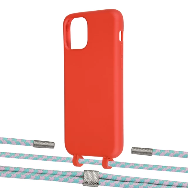 Чехол Upex Alter Eyelets for iPhone 11 Pro Red with Twine Turquoise and Fausset Silver (UP106874)