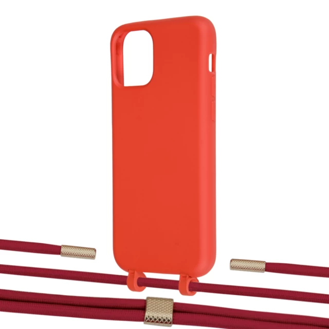 Чохол Upex Alter Eyelets for iPhone 11 Pro Red with Twine Red and Fausset Gold (UP106881)