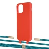 Чохол Upex Alter Eyelets for iPhone 11 Pro Red with Twine Cyan and Fausset Gold (UP106888)