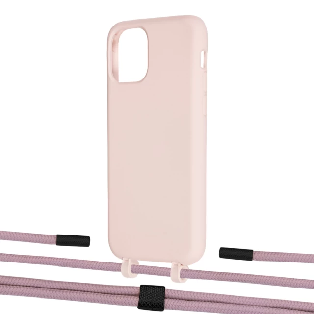 Чехол Upex Alter Eyelets for iPhone 11 Pro Crepe with Twine Rose Gold and Fausset Matte Black (UP106896)