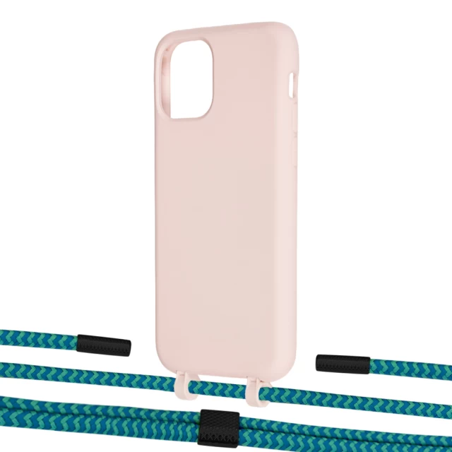 Чохол Upex Alter Eyelets for iPhone 11 Pro Crepe with Twine Cyan and Fausset Matte Black (UP106905)