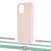 Чехол Upex Alter Eyelets for iPhone 11 Pro Crepe with Twine Pistachio and Fausset Gold (UP106935)