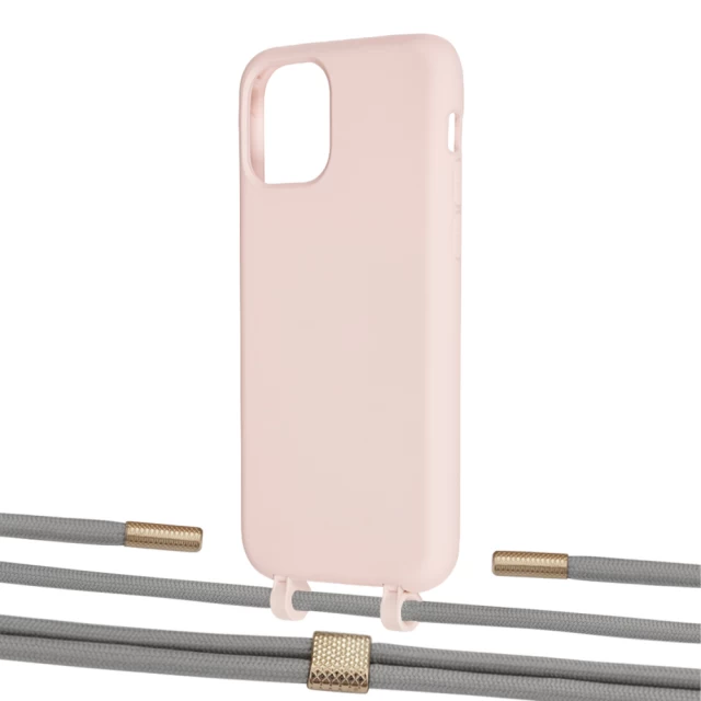 Чохол Upex Alter Eyelets for iPhone 11 Pro Crepe with Twine Gray and Fausset Gold (UP106936)