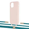 Чохол Upex Alter Eyelets for iPhone 11 Pro Crepe with Twine Cyan and Fausset Gold (UP106939)
