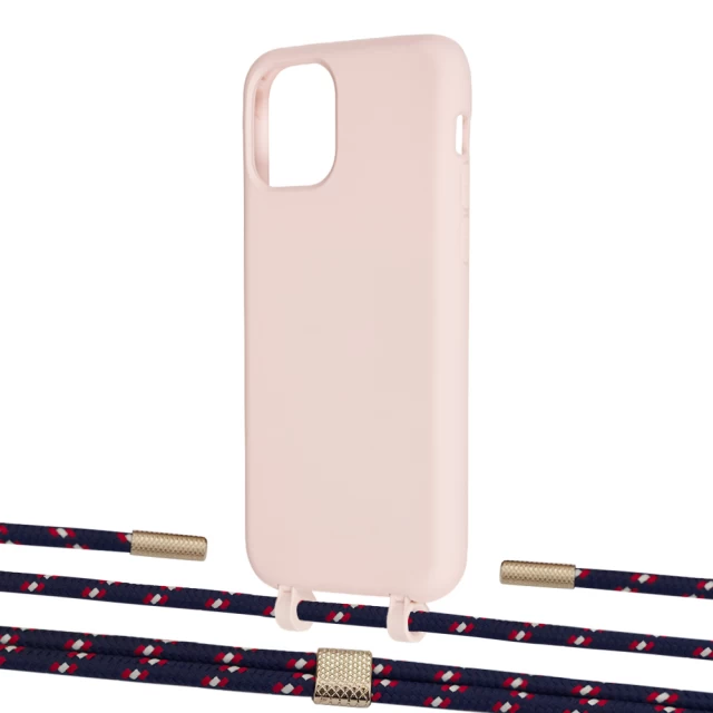 Чехол Upex Alter Eyelets for iPhone 11 Pro Crepe with Twine Blue Marine and Fausset Gold (UP106943)