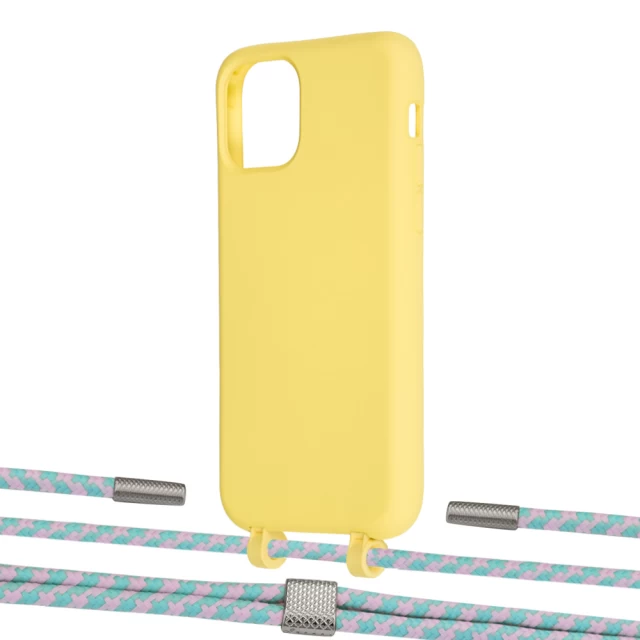 Чохол Upex Alter Eyelets for iPhone 11 Pro Daffodil with Twine Turquoise and Fausset Silver (UP106976)