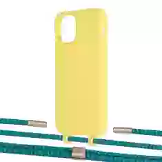 Чехол Upex Alter Eyelets for iPhone 11 Pro Daffodil with Twine Cyan and Fausset Gold (UP106990)