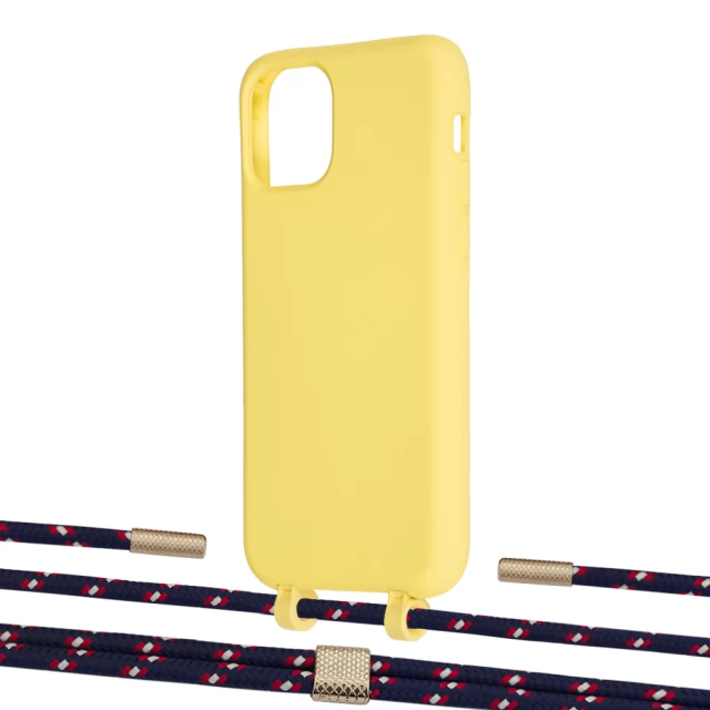 Чехол Upex Alter Eyelets for iPhone 11 Pro Daffodil with Twine Blue Marine and Fausset Gold (UP106994)