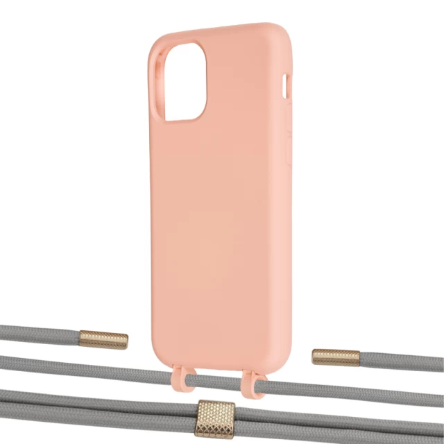 Чохол Upex Alter Eyelets for iPhone 11 Pro Tangerine with Twine Gray and Fausset Gold (UP107038)