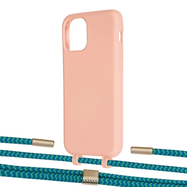 Чехол Upex Alter Eyelets for iPhone 11 Pro Tangerine with Twine Cyan and Fausset Gold (UP107041)