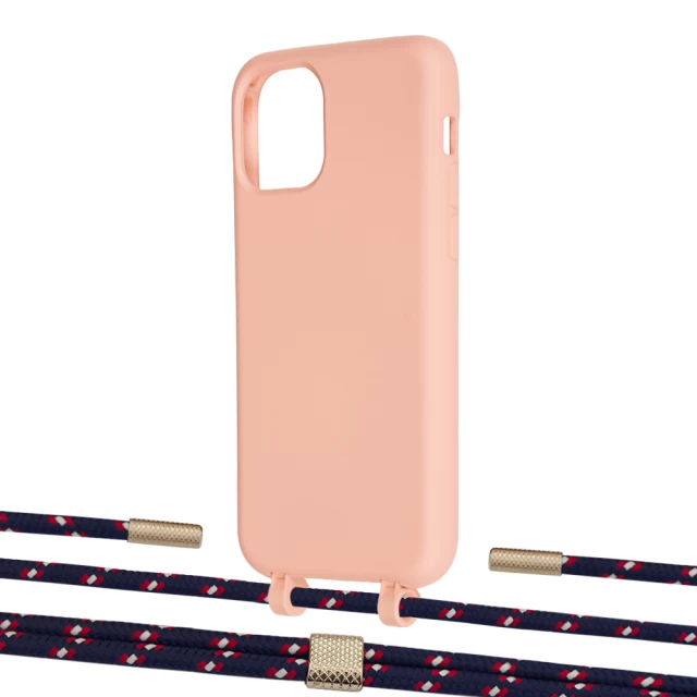 Чехол Upex Alter Eyelets for iPhone 11 Pro Tangerine with Twine Blue Marine and Fausset Gold (UP107045)