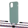 Чехол Upex Alter Eyelets for iPhone 11 Pro Basil with Twine Blue Sunset and Fausset Matte Black (UP107060)