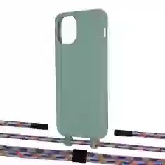 Чохол Upex Alter Eyelets for iPhone 11 Pro Basil with Twine Blue Sunset and Fausset Matte Black (UP107060)