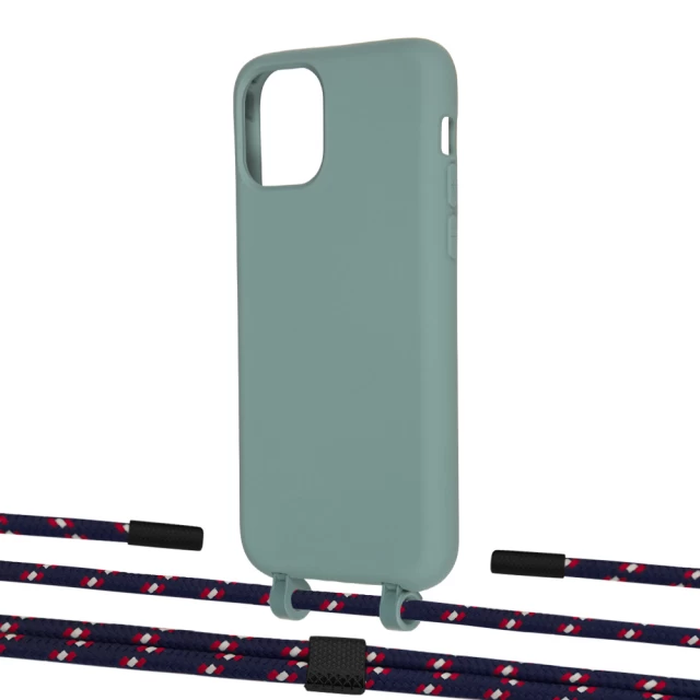 Чохол Upex Alter Eyelets for iPhone 11 Pro Basil with Twine Blue Marine and Fausset Matte Black (UP107062)