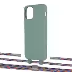 Чохол Upex Alter Eyelets for iPhone 11 Pro Basil with Twine Blue Sunset and Fausset Silver (UP107077)