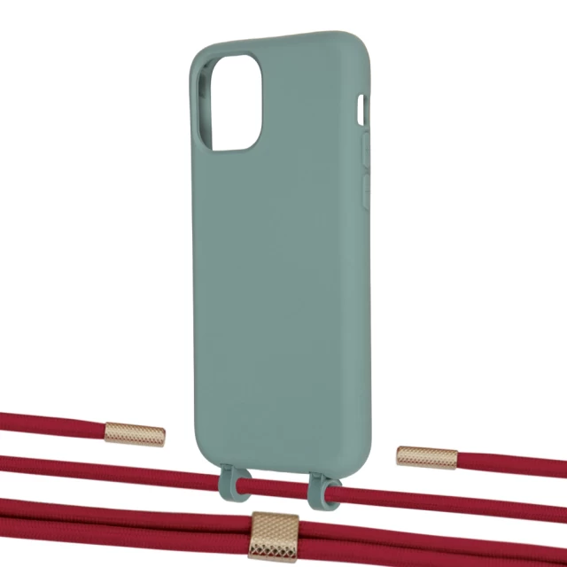 Чохол Upex Alter Eyelets for iPhone 11 Pro Basil with Twine Red and Fausset Gold (UP107085)