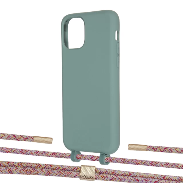 Чохол Upex Alter Eyelets for iPhone 11 Pro Basil with Twine Mulberry and Fausset Gold (UP107091)