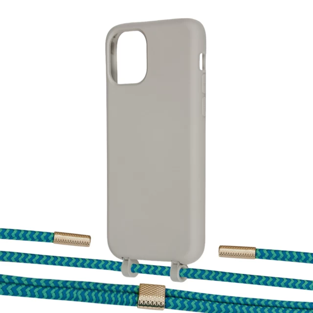 Чехол Upex Alter Eyelets for iPhone 11 Pro Anchor with Twine Cyan and Fausset Gold (UP107143)