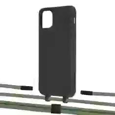 Чохол Upex Alter Eyelets for iPhone 11 Pro Max Onyx with Twine Mint and Fausset Matte Black (UP107158)